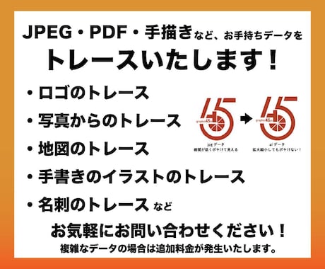 粗い画像や手書きのイラストをAiデータ化いたします 丁寧！迅速！安心！データのあれこれ、おまかせください！ イメージ2