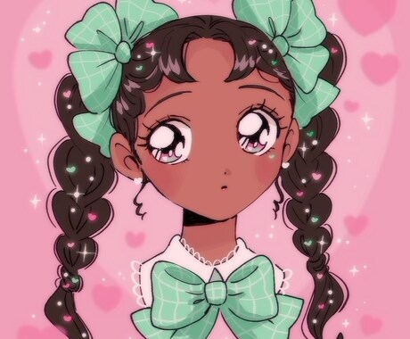 限定価格！ポップでかわいいアイコン描きます 90年代アニメ風のガーリーなイラストが得意です！ イメージ2