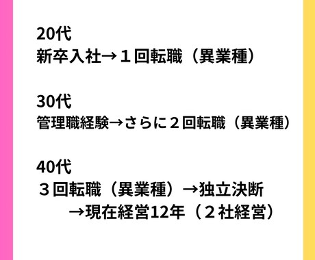 6回転職→独立体験談で不安解決します 転職6回の失敗談も含め、リアルな独立体験お話しします イメージ2