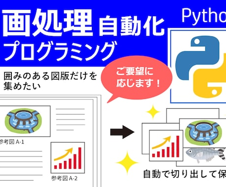 Python 画像処理 自動化ツール作成します PDF・画像・図面・Excel連携 事務作業を効率化します イメージ1