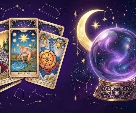 恋愛・婚活をタロットでズバリ鑑定します 星とカードがあなたの恋の真実を教えます イメージ1