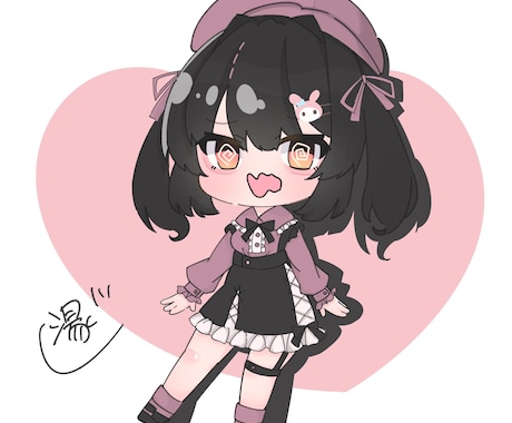 受付中 ♡イラストオーダー♡ 夢絵 アイコン型 ポストカード