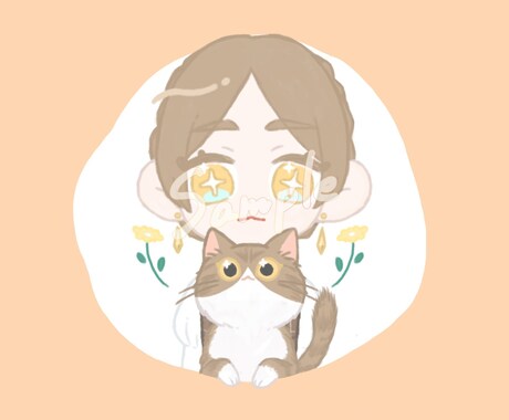 SNSなどに使用できるゆるふわアイコンを描きます SNS使用やプレゼントなどにオススメです イメージ2