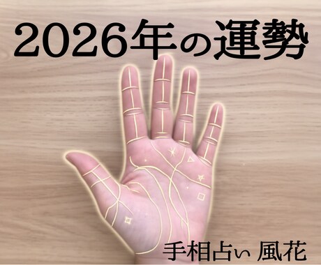 2026年の運勢を手相で鑑定します 主要4線から1年の運勢を丁寧に分析 イメージ1