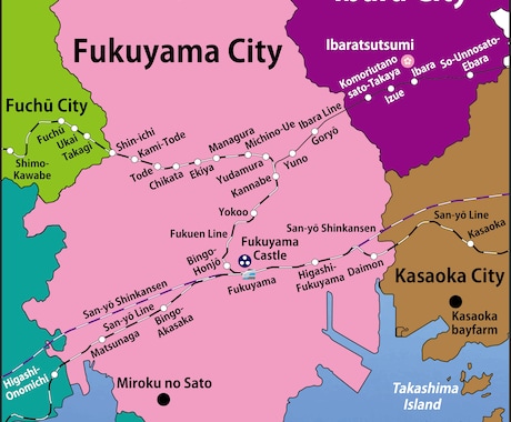 英語の地図・案内図を作成します -- イラストレーターで印刷物やホームページに使える画像 イメージ1
