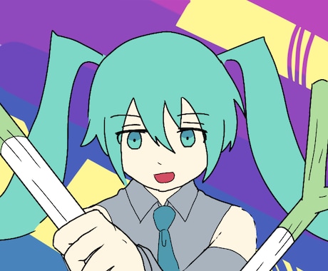 オリキャライラスト制作します 可愛い目の絵が得意です　絵はシンプルになりやすいです イメージ1