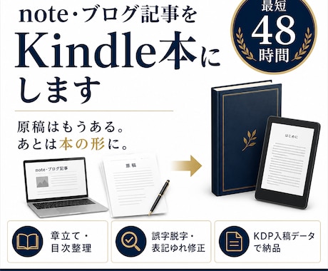 note・ブログ記事をKindle本にします イメージ1
