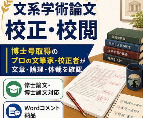 モニター価格　文系学術論文の校正・校閲を承ります イメージ1