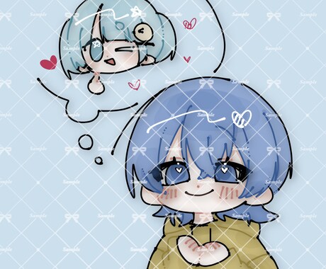 様々なSNSアイコンに使えます デフォ可愛いイラストをアイコンにしませんか！ イメージ2