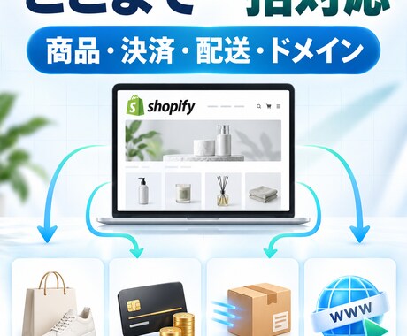Shopifyショップを一括構築します 商品・決済・配送まで販売開始を一括支援 イメージ2