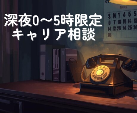 深夜に明日の働き方を一緒に整えます 0〜5時限定のキャリア相談で明日の不安を整理します イメージ1