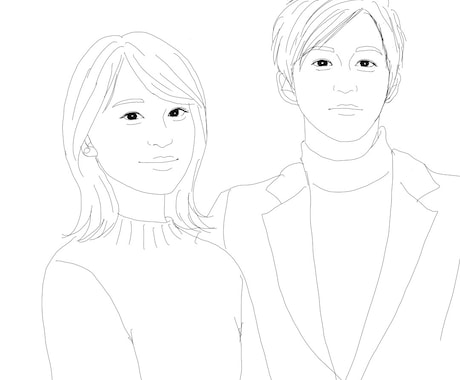ふんわりした雰囲気の似顔絵描きます カップル、家族、友人との似顔絵を描きます⭐︎ イメージ2