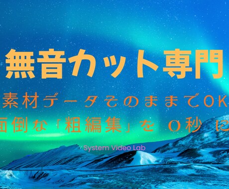 3本または90分まで　無音カット一括代行します 「Python自動処理」で素材作りを時短 イメージ1