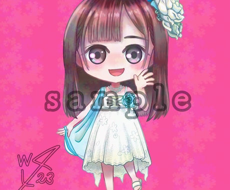 お好みのおねえさん・女の子のイラストを描きます 〜SD(ミニ)キャラクターも承ります〜 イメージ2