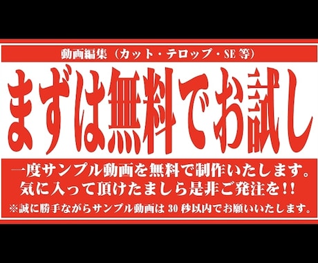 Youtube動画編集承ります まずは無料サンプルをお作りします イメージ1