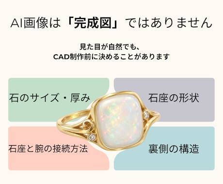 ジュエリー製作用AI画像をCAD依頼前に確認します ジュエリーもAIでデザインする時代、それ制作できる形ですか？ イメージ2