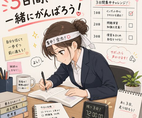 サボり癖を撃退！3日間チャットでお尻叩きます 時間を合わせずスマホで報告し合うだけのチャット自習室！ イメージ2