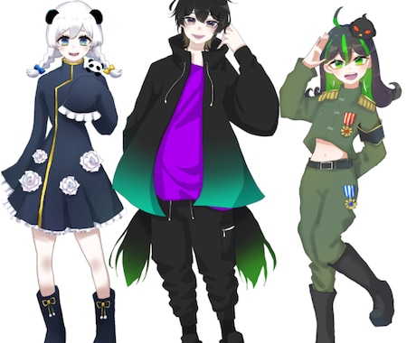 配信立ち絵描きます オリジナルキャラクターの立ち絵を制作 イメージ2