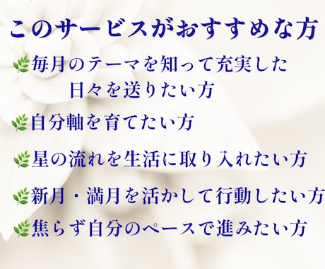 あなたの今月のテーマと運気の流れを読み解きます 自分軸を整えたいあなたに【ルナリターン鑑定】 イメージ2