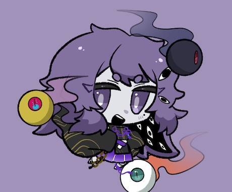 もこもこペンでかわいいミニイラストお描きします シンプルかつ可愛い２頭身！IRIAMのミニキャラやグッズに！ イメージ1