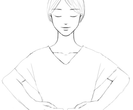 ビジネス向き！身体の線画イラスト描きます ビジネス教材等に使えます！女性向きイラストです。 イメージ1