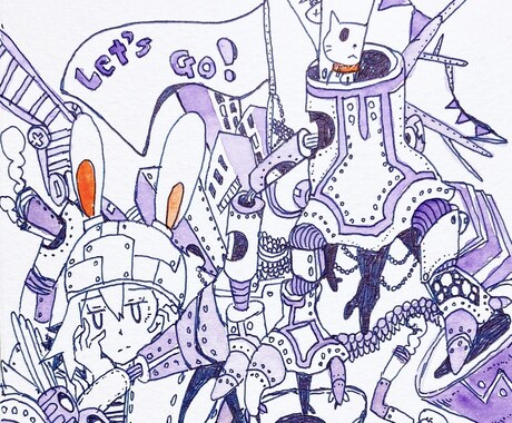 小さな原画描きます B7サイズ原画をあなたにプレゼントします！ イメージ1