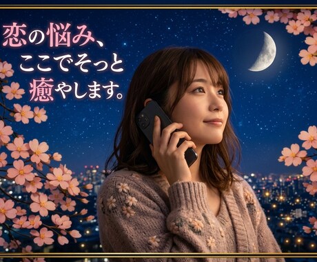 心ほどける夜の通話、寄り添います 「初めての方はクーポンをご利用いただけます」 イメージ1