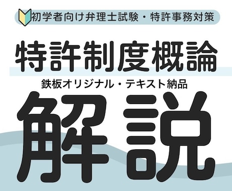初学者向特許制度概論を実務経験を活かして解説します 知財×経営戦略 将来事業構想•新事業創出•特許法導入ガイド イメージ1