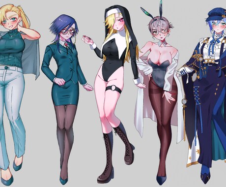 可愛い絵柄で様々な用途の立ち絵制作を承ります 商用利用可・TS(女体化、男体化)依頼可・最短3日納品 イメージ2