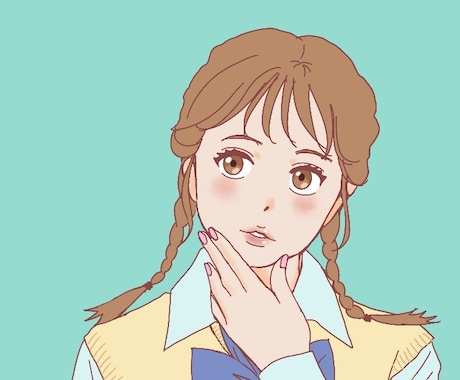 ポップで可愛い似顔絵のアイコンお作りします おしゃれで目を惹く似顔絵アイコン♡世界でただ一つのオリジナル イメージ1