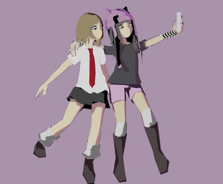 ゆるかわセルルック3DCGアニメーション制作します