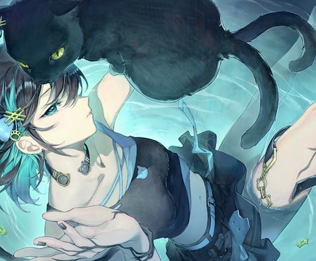 企業実績有/一枚絵作成いたします MVイラスト・サムネイル・配信者記念イラスト等作成します イメージ2