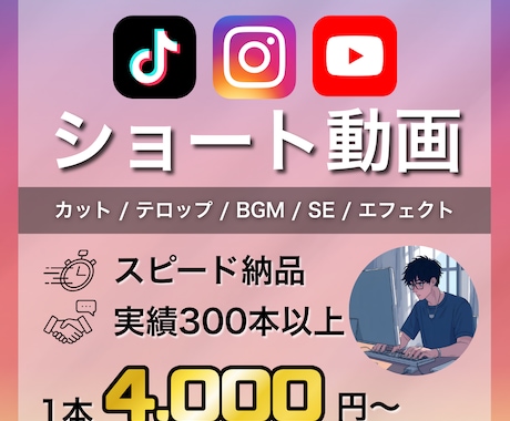 ショート動画作成します SNS用ショート動画作成します イメージ1