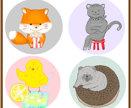 動物のイラストお描きします 商用可◎修正無制限◎優しい雰囲気 イメージ1