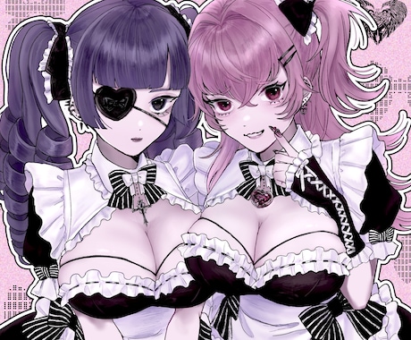 地雷系୨୧・量産型໒꒱・萌え系♡の1枚絵描きます SNSアイコン、動画用サムネイルなど用途に合わせて承ります！ イメージ1
