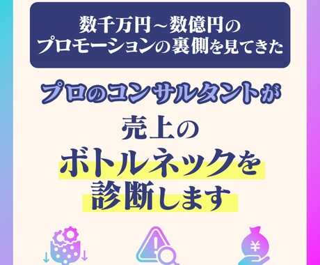 売上アップのボトルネックを診断します 売上が伸びない原因を30分で特定！売上アップボトルネック診断 イメージ1
