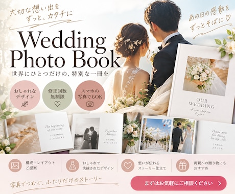 結婚式のプロフィールブックを制作しますます イメージ1