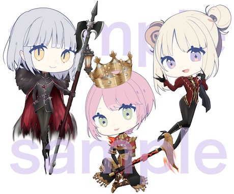 SD(デフォルメ)キャライラストを作成します SNS・ブログ・動画等なんでも使用OKです!! イメージ2