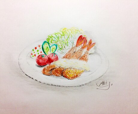 温かみのあるメニューブックをお作りします 水彩や色鉛筆を使った絵本の様なメニューブックをあなたのお店に イメージ2