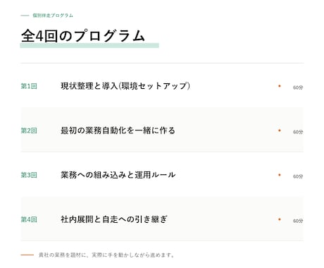 経営者のClaude Code導入に伴走します 講座で終わらせない。貴社の業務でAIが動くまで伴走します イメージ2
