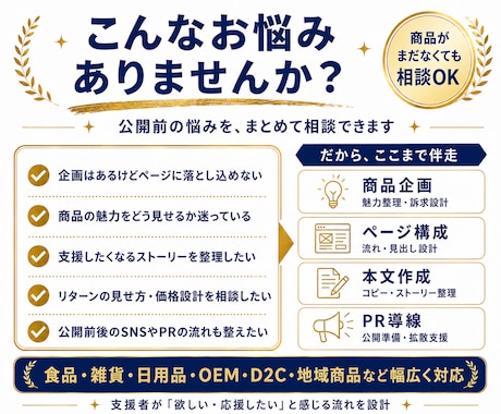 相談しながらクラファンページ制作まで伴走します お悩み相談から企画整理・本文作成・PR導線まで イメージ1