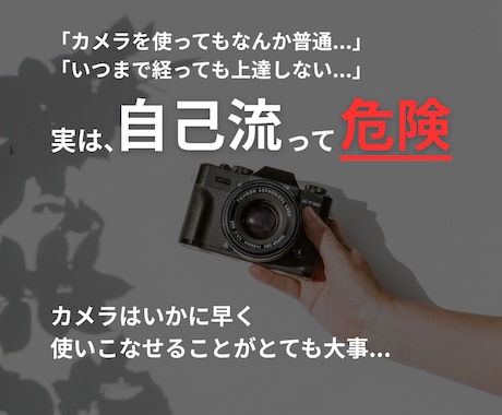 講座5回 カメラのお悩みをマンツーマンで解消します 回数プラン！SNS総フォロワー2000人越カメラマンが指導 イメージ2