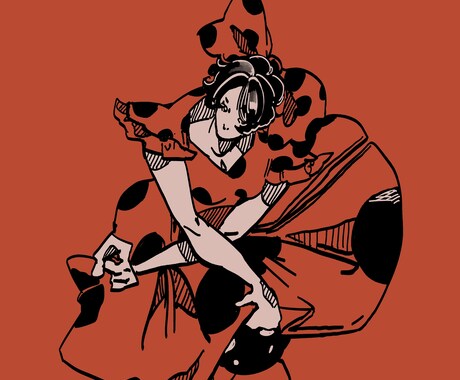レトロでコミック風なイラスト制作します イメージ1