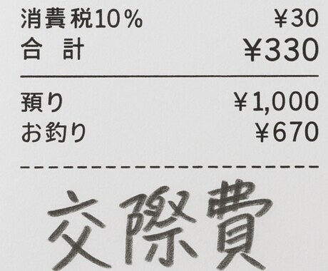 レシートを1ヶ月分ずつExcelにします / 用途を記載して3枚１組ずつ写メ送信/ 確定申告対策に イメージ2
