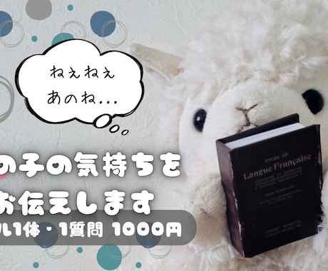 人形やぬいぐるみの気持ちをお伝えします 霊感カード占い×サイキック能力でお人形の気持ちをお伝えします イメージ1