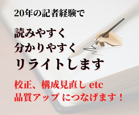 20年の記者経験で伝わる文章にします ブログ記事、紹介文、インタビュー、体験談、談話など幅広く対応 イメージ1
