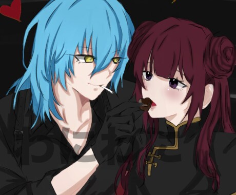 ゆる可愛い夢絵・SNSアイコン描きます やわらかい雰囲気の甘め夢絵が得意です♡ イメージ2