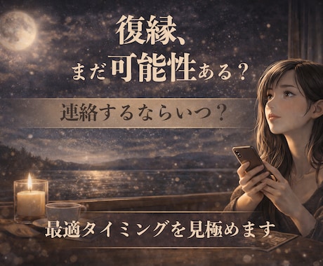 復縁できる？動かす時期と現実的な可能性を見ます 連絡するならいつ？　迷うのはやめよう。 イメージ1