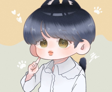 デフォルメイラスト描きます もちもちで可愛いデフォルメイラストお描きします♡ イメージ2