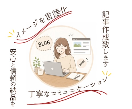 イメージされてるブログ記事！作成致します 丁寧なコミュニケーションでイメージを言語化 イメージ1